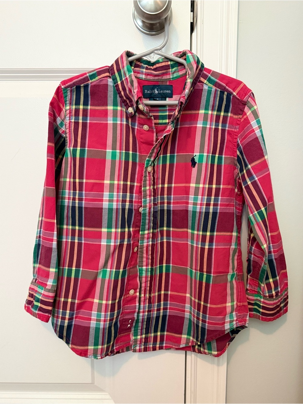 Ralph Lauren Red Multi-Color Plaid Button-Down Shirt